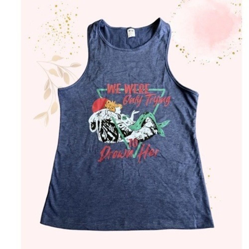 Disney Peter Pan Mermaid Lagoon Tank -We Were Only Trying To Drown Her - MED